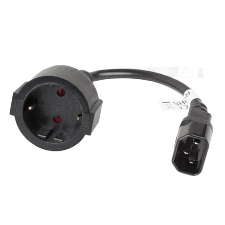Lanberg | Iec 320 C14 To Schuko Adapter Cable For Ups | Ca-C14e-10Cc-0018-Bk