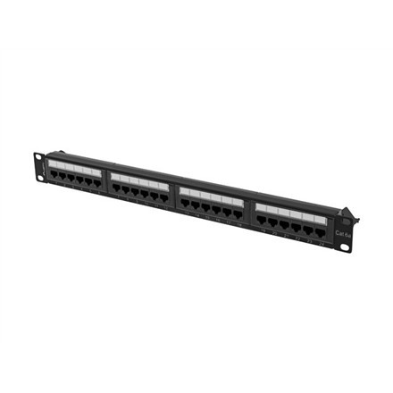 Lanberg | Patch Panel 24 Port 1U 19' Cat.6A Utp | Ppua-1024-B | Black
