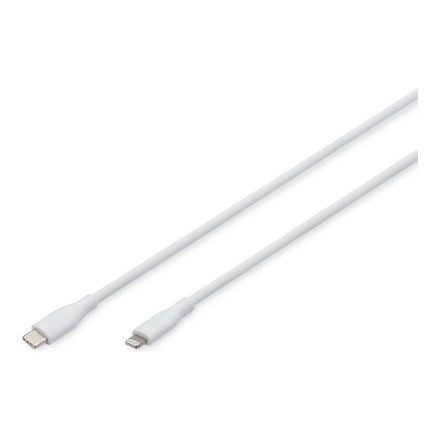 Digitus | Lightning Silicone Connection Cable, Usb-C - Lightning, 1M | Ak-600110-010-W
