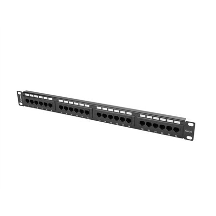 Lanberg | Patch Panel 24 Port 1U 19' Cat.6 Utp | Ppu6-1024-B | Black