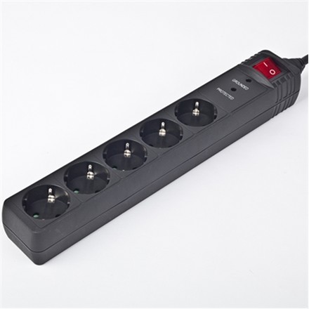 EnerGenie | Surge Protector SPG5-C-15/ 4.5 M/ 5 Sockets/ Black