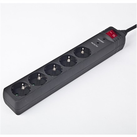 EnerGenie | Surge Protector SPG5-C-10/ 3 M/ 5 Sockets/ Black