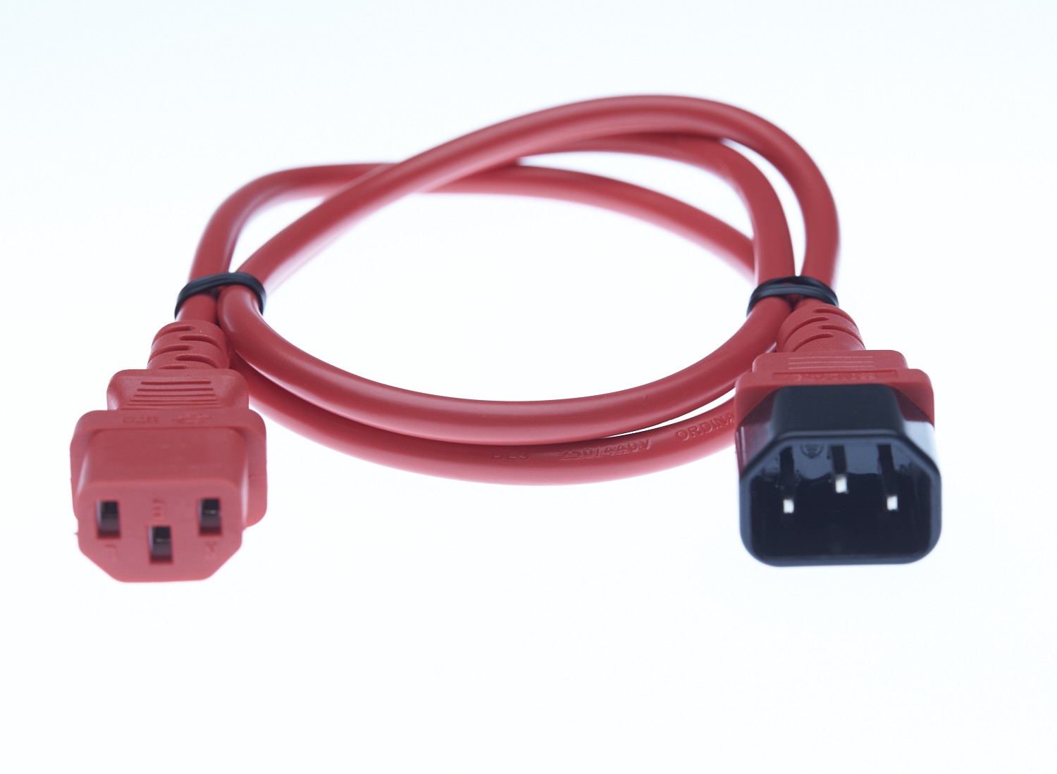 4Cabling Iec C13 To C14 Power Cable Red 2M