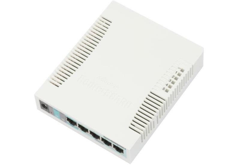 Mikrotik RB260GS 5X Gigabit Ethernet Smart Switch, SFP Cage, Plastic Case, SwOS