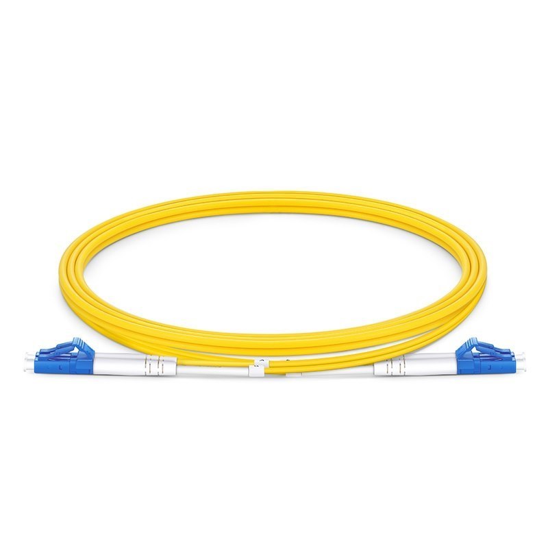 1m (3ft) LC UPC to LC UPC Duplex OS2 Single Mode PVC (OFNR) 2.0mm Fiber Optic Patch Cable 