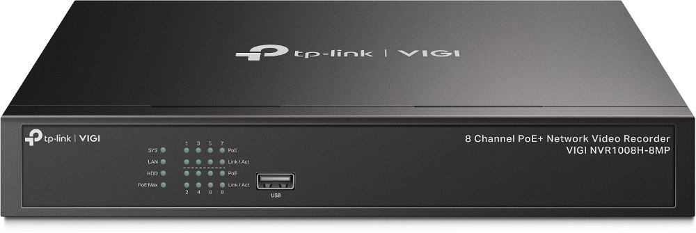 TP-Link | Vigi NVR1008H-8MP | 8 Channel PoE+ Network Video Recorder