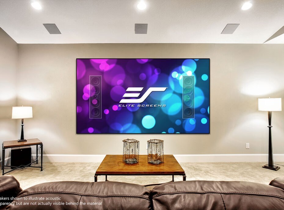 Elite Screens 110 Fixedframe 169 Projector Transparent Edge Free Screen Aeon Cinegrey 3D Acoustic