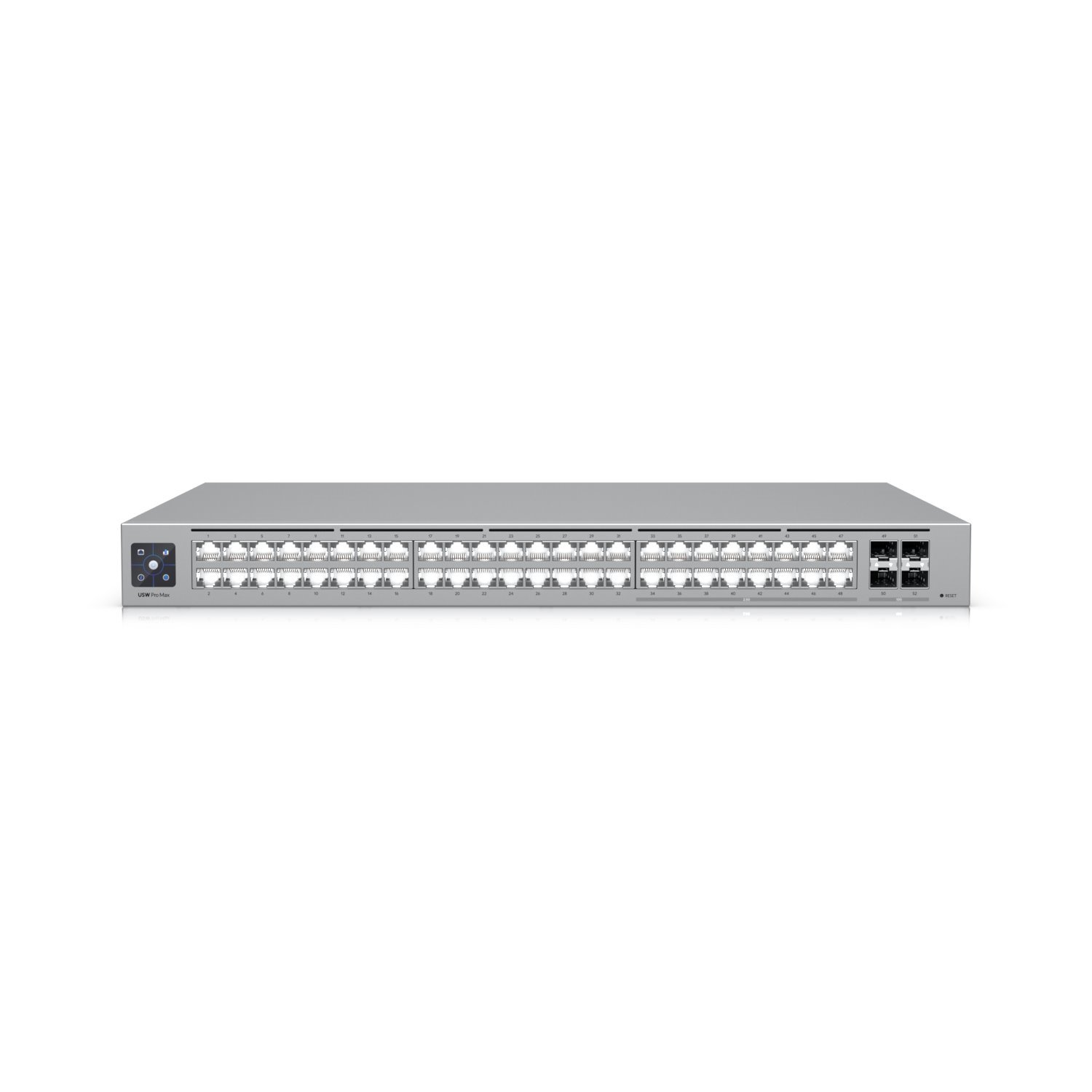 Ubiquiti | USW-Pro-Max-48 | UniFi 48 Port (16X 2.5G Ports, 32X 1G Ports) Pro Max Layer 3 Etherlighting Switch, With 4 SFP+ Ports, non-PoE