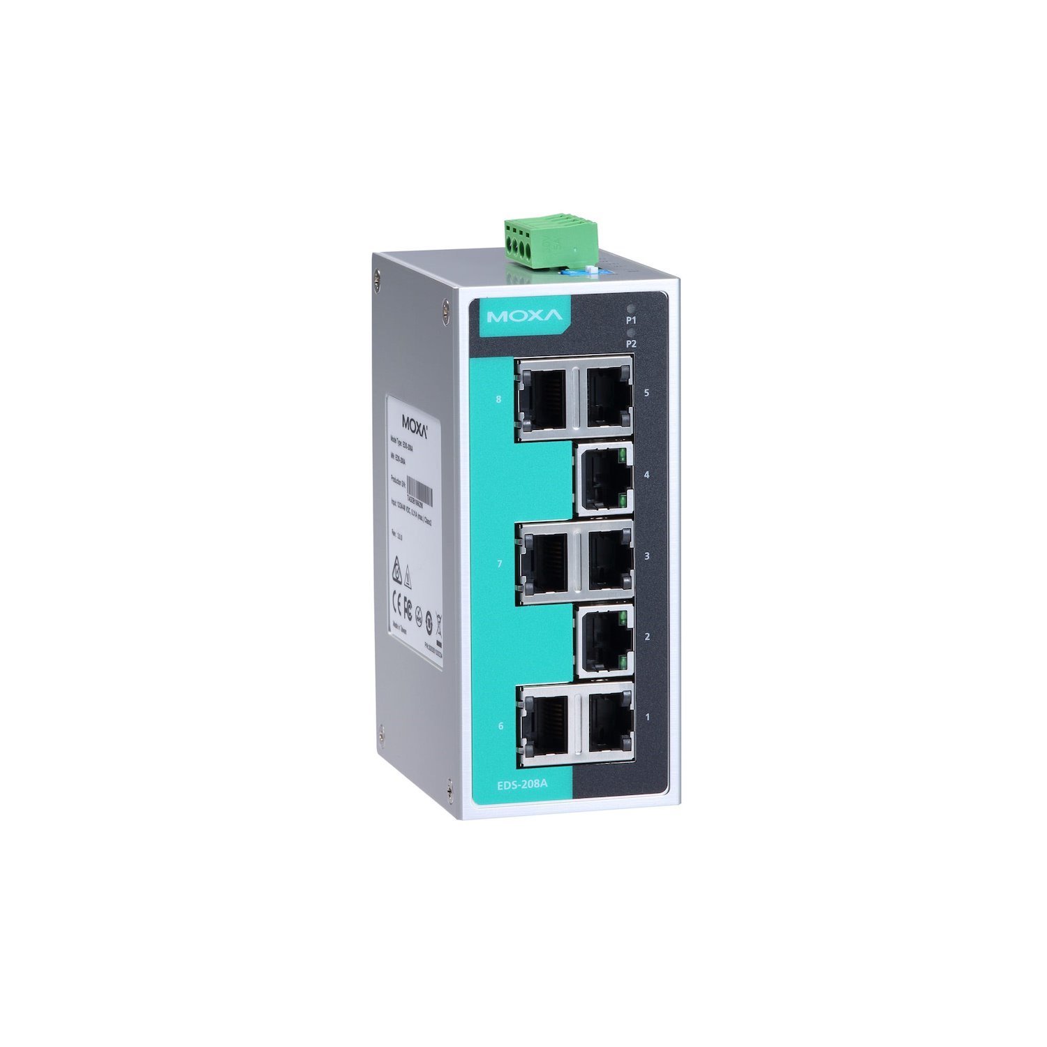Moxa | Eds-208A | Unmanaged Ethernet Switch With 8 10/100BaseT(X) Ports, -10 To 60°C Operating Temperature