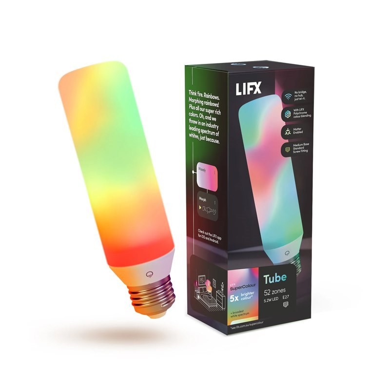 Lifx SuperColour Tube E27 Led Light Bulb