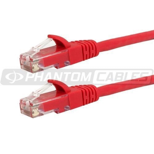 Red - 3ft  RJ45 Cat6 550MHz Molded Patch Cable - Premium Fluke - Patch Cable Certified - CMR Riser Rated