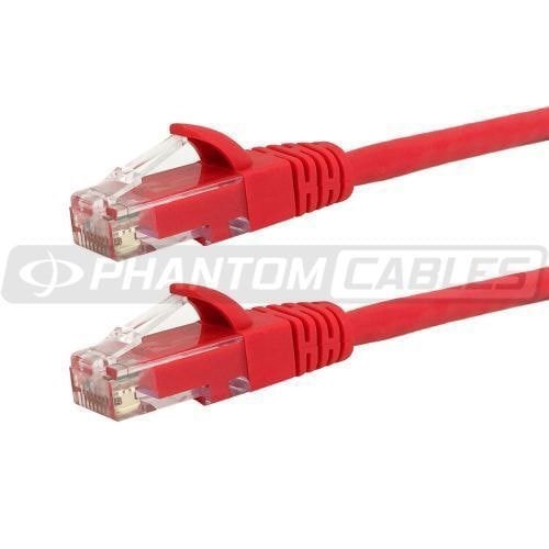 Red - 6ft  RJ45 Cat6 550MHz Molded Patch Cable - Premium Fluke - Patch Cable Certified - CMR Riser Rated