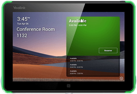 Yealink Roompanel Android based Scheduling Panel
