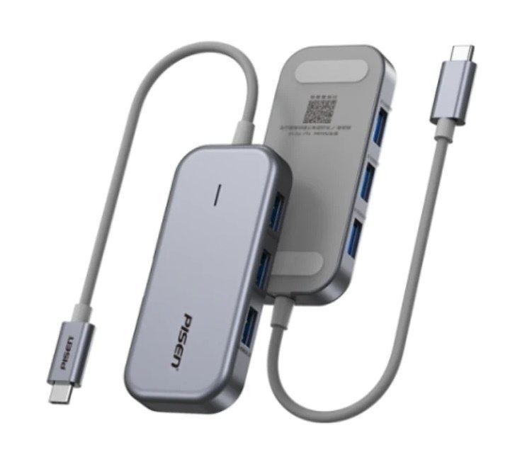 Pisen 11-In-1 Multi-Port Usb-C Multiport Hub Adapter Docking Station 4xUSB-A(3.0 &2.0) 1xUSB-C 100W PD 1x4K Hdmi 1xRJ-45 1xSD 1xTF 1xVGA 1X3.5MM Audio
