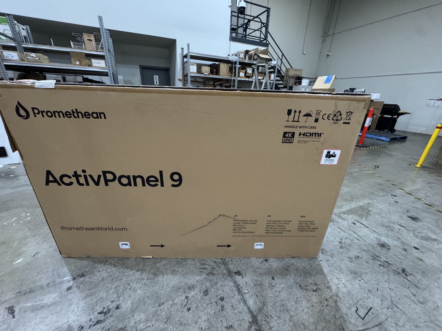 Promethean Activpanel Series 9 86 Interactive Panel With Wifi Dongle - Open Damaged Box