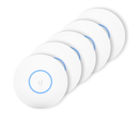 Ubiquiti U6-Pro UniFi WiFi 6 Access Point, Five Pack w/ 3-Year Hosted Cloud Controller Service (5.3Gbps AX)
