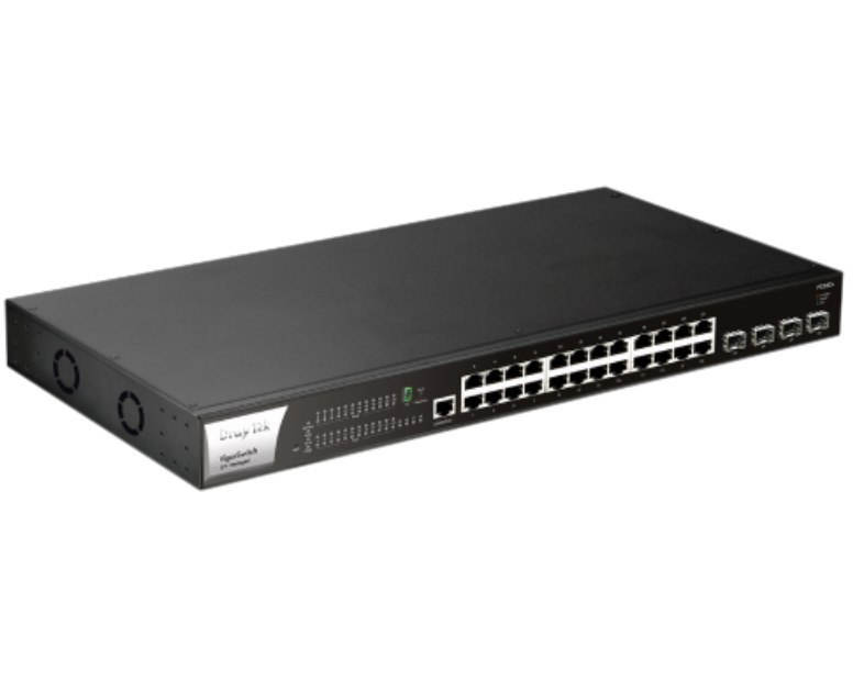 DrayTek P2282x VigorSwitch 24-Port L2+ Managed GbE PoE+ Access Switch w/ 4 x 10G SFP+ Ports