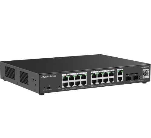 Ruijie Reyee RG-ES220GS-P 16-Port Smart Cloud Managed GbE PoE+ Access Switch w/ 2 x 1GbE RJ45 & 2 x 1G SFP Ports