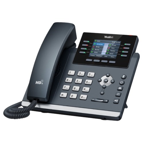 Yealink T44U VoIP/SIP Phone (SIP-T44U), 12 Lines, 2 x Gigabit Ports, PoE, 2.8-inch Colour LCD Display