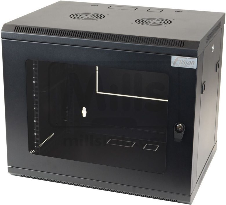 Fusion Contract Series Wall Cabinet Single Section 12U Extra Deep