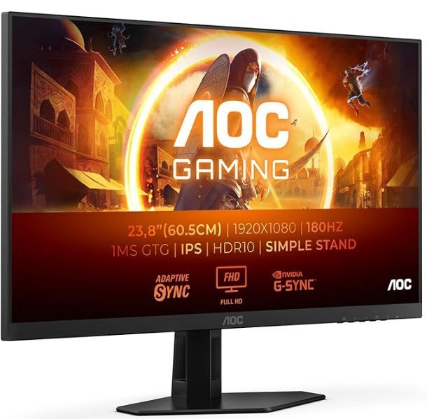 AOC Gaming - 24 inch 180 Hz, (1920x1080, HDMI 2.0, DisplayPort 1.4) black/grey
