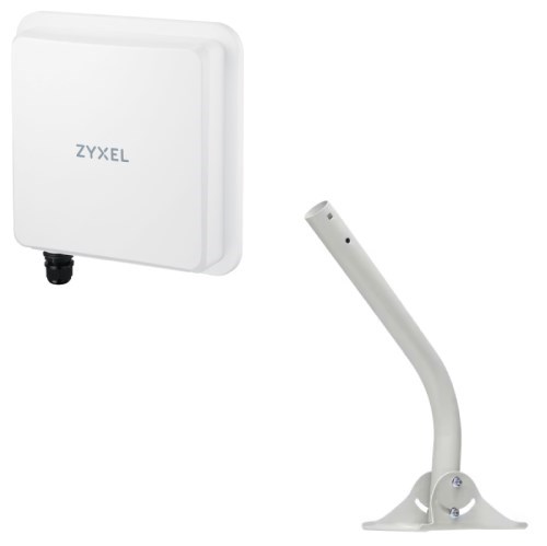 Zyxel FWA710 V2 Cloud Managed Outdoor 5G NR/4G LTE Cat 19 Router w/ Embedded SIM Slot, Nebula & Universal Arm Mounting Bracket (4.6Gbps)