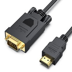 BENFEI HDMI to VGA 1.8M Cable, Uni-Directional HDMI to VGA Cable (Male to Male) Compatible for Computer, Desktop, Laptop, PC, Monitor, Projector, HDTV, Raspberry Pi, Roku, Xbox and More