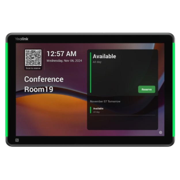 Yealink RoomPanel Plus E2 Meeting Room Scheduling Touch Panel