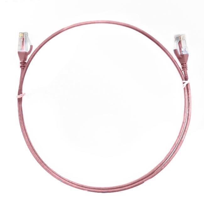 4Cabling 1M Cat 6 Ultra Thin LSZH Ethernet Network Cable: Pink