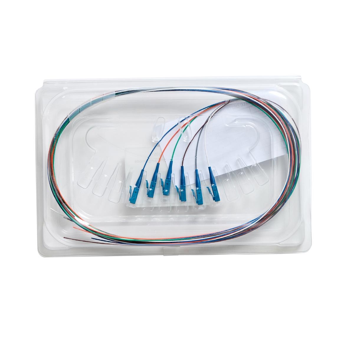 4Cabling Fibre Pigtail LC Os1 / Os2 Singlemode 2M - 6 Pack Rainbow
