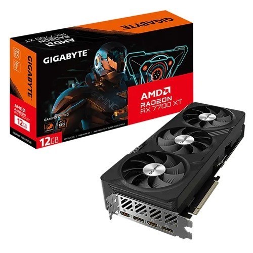 Gigabyte Radeon Gpu, RX7700 XT, PCIe16, DP(2), Hdmi(2), 12GB GDDR6, Gaming Oc, 3YR WTY