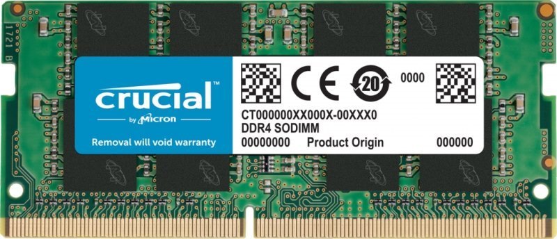 Crucial 8GB DDR4 Notebook Memory, PC4-25600, 3200MHz, Unranked, Life WTY - Sodimm