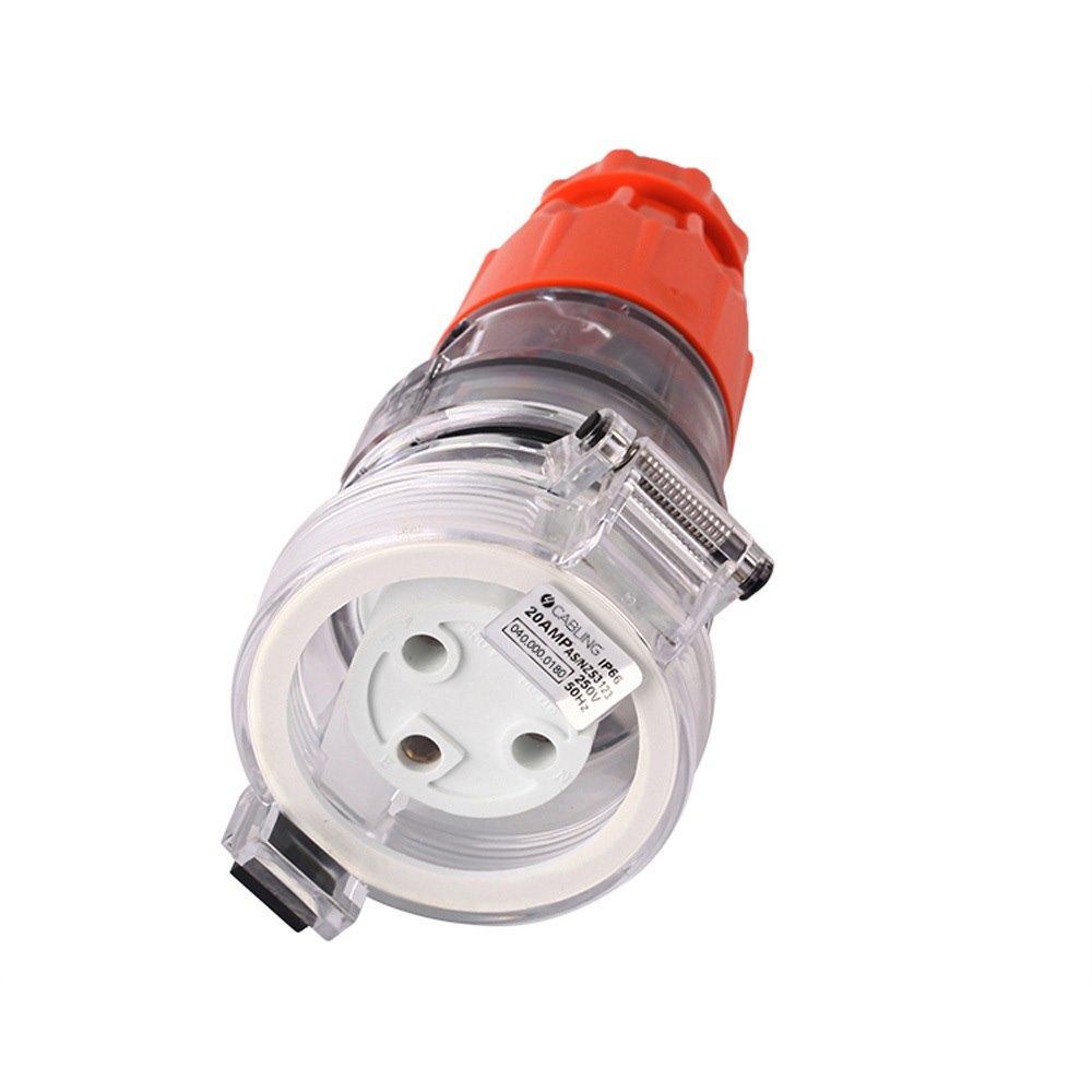 4Cabling 4C | Extension Socket Ip66 250V 3 Round Pin 20A