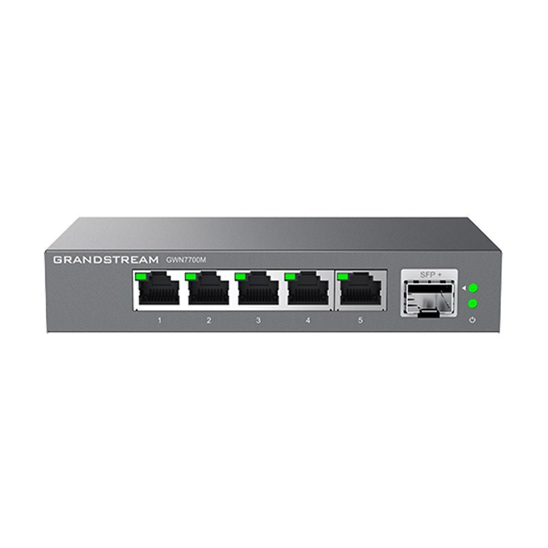 Grandstream GWN7700M Unmanaged Multi-Gigabit Switch 5-Port 2.5 GigE 1-Port SFP+