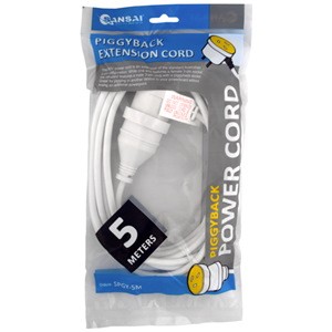 Sansai SPGY-5M Piggy Back Extension Power Cord - 5M