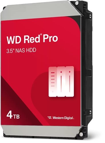 WD Red Pro 4TB 3.5" Nas Internal HDD Sata3 - 256MB Cache - Designed And Tested For Raid Environments - 8-16 Bay Nas - 5 Years Warranty