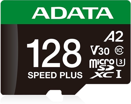 Adata Speed Plus 128GB microSDXC Uhs-I U3 A2 V30 Card With Adapter Up To 180MB/s