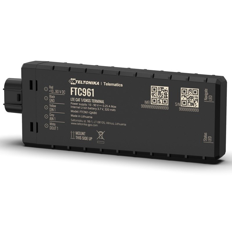 Teltonika FTC961 High Voltage 4G Lte Cat 1 Vehicle GPS Tracker With Enhanced GNSS Accuracy And Ip69k Resistance