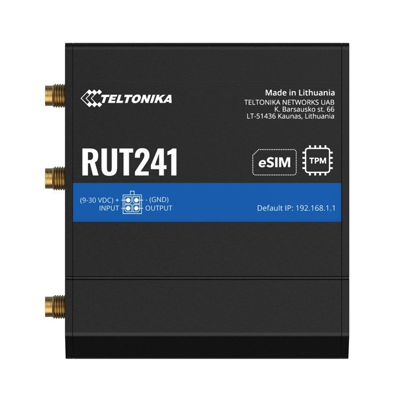 Teltonika Rut241 Esim Industrial 4G/Lte WiFi Cellular Router With Digital Io