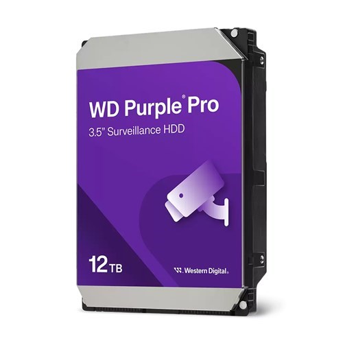 WD Surveillance Purple Pro 12TB 3.5" Internal HDD Sata3 - 512MB Cache - Built For Business/Enterprise Surveillance System. Up To 64 Cameras Up To 550TB/year - 5 Years Warranty