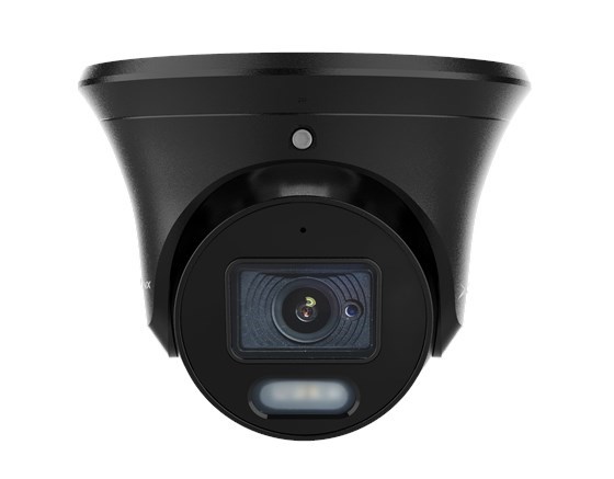 Caméra réseau Tourelle noire 5,1 MP avec éclairage intelligent double et objectif fixe