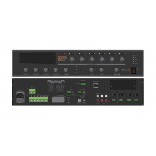 Quest Commercial PR130A Compact Mixing Amplifier for Paging & Background Music