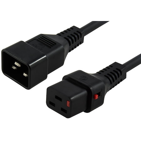 Iec Lock 1M Iec Lock Power Cable Iec-C20(M) To Iec-C19(F) Black