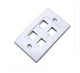 4Cabling 4 Way Keystone Face Plate