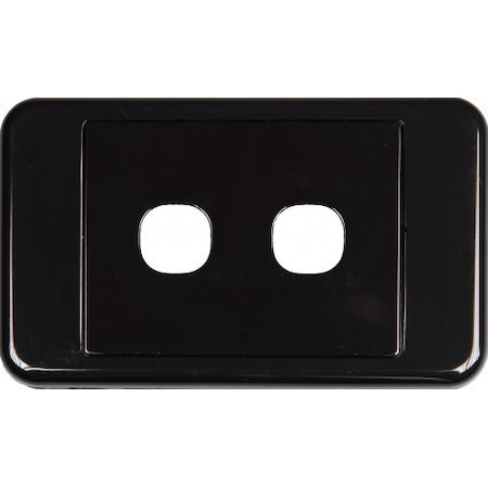 Digitek 2 Way Australian Style Wall Plate Black