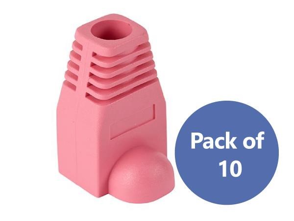 4Cabling RJ45 Cable Boots - 10 Pack-Pink