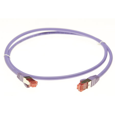 4Cabling 1.5M Cat 6A S/FTP LSZH Ethernet Network Cable. Purple
