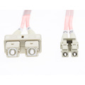 4Cabling 5M LC-SC Om1 Multimode Fibre Optic Cable: Salmon Pink