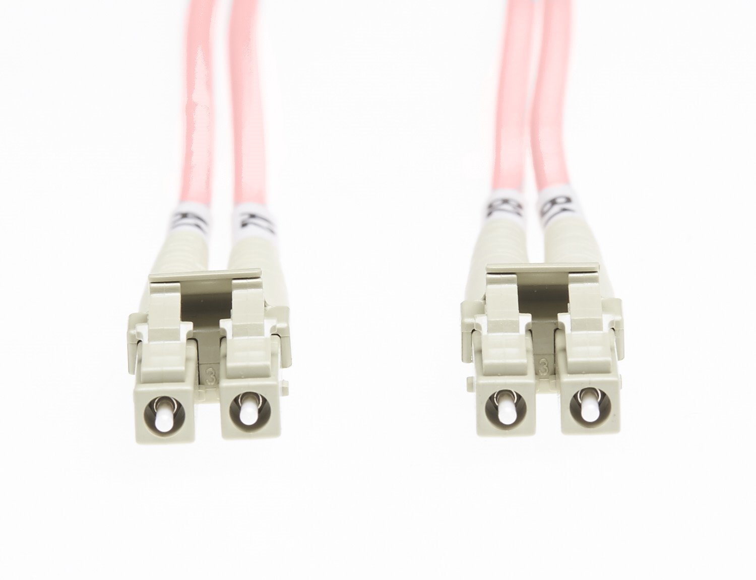 4Cabling 2M LC-LC Om1 Multimode Fibre Optic Cable: Salmon Pink