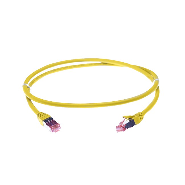 4Cabling 2.5M Cat 6A S/FTP LSZH Ethernet Network Cable. Yellow